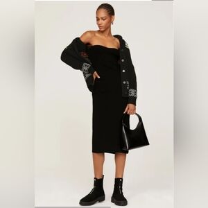 The Kooples Printed Knit Cardigan In Black Women's Size Medium